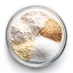 Pale yellow warm milk–butter mixture in a glass bowl, top-down view.