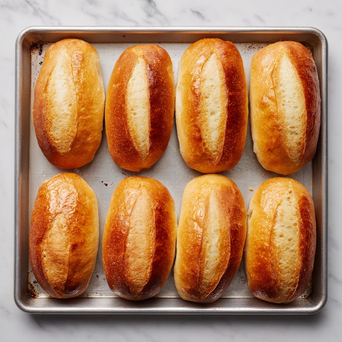 “A golden-crusted French dip sandwich on a white plate, filled with tender roast beef and melted cheese, accompanied by a white ramekin of dark au jus in soft natural light.”