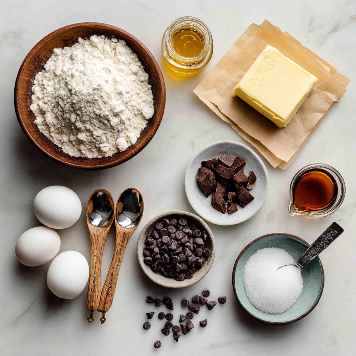 Top-down shot of a weathered wooden tabletop: two whole lemons and one halved lemon, scattered peel and seeds, an antique metal tea strainer perched atop a small glass cup of freshly squeezed juice, and a rustic wooden spoon with pulp beside it.