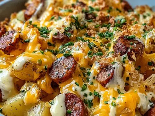 Easy Cheesy Ranch Potatoes And Sausage