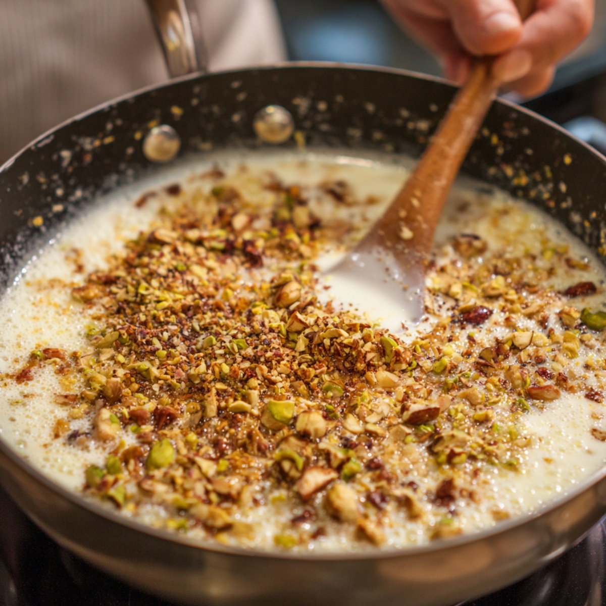This text refers to a step in the recipe for making carrot halwa, where after the milk is cooked down, sugar is added.