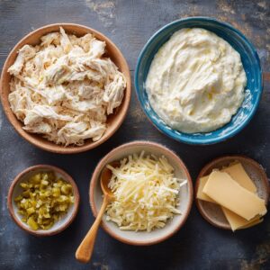 Best Creamy White Chicken Enchiladas Recipe 19 Final baked dish with melted cheese and garnishes — no visible text present.