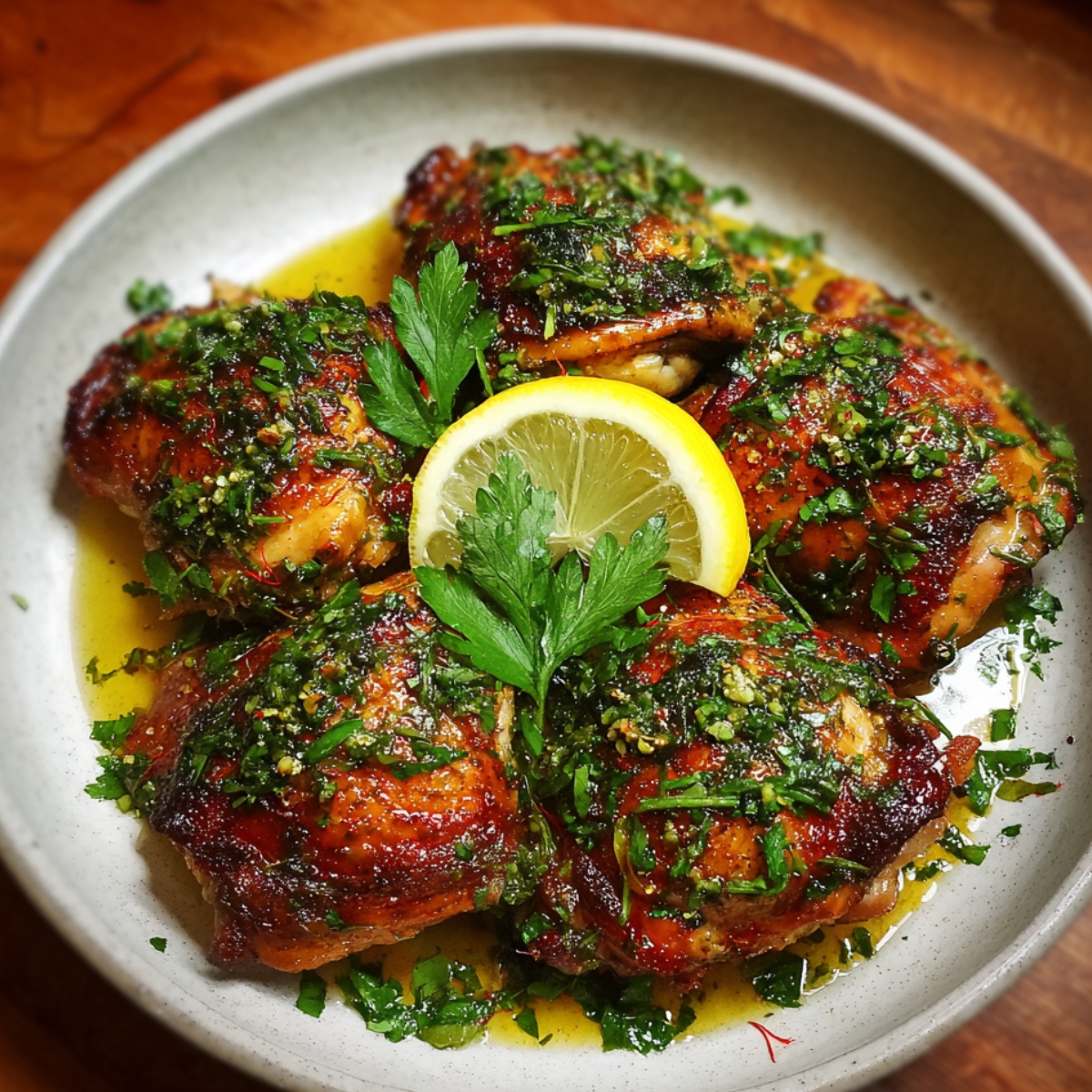 Boneless, skinless chicken thighs, ready to be marinated with aromatic spices and herbs for a flavorful Persian dish.