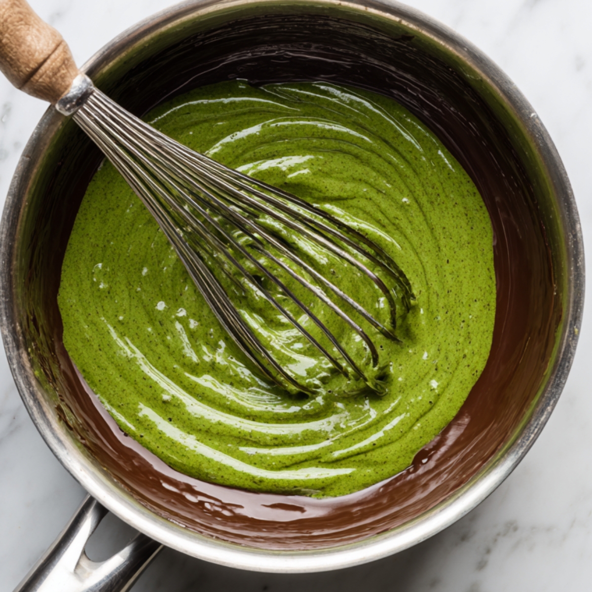 Pour the batter into a greased 9x9 pan and spread evenly with a spatula. Ensure the batter is smooth across the top before baking