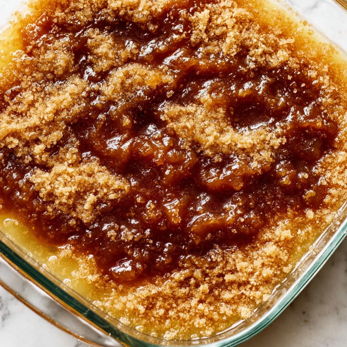 Pineapple Upside Down Cake Recipe | Old Fashioned & Easy 10 A beautiful arrangement of pineapple slices and bright red maraschino cherries in a circular pattern, set in a glass baking dish. The pineapple rings form a perfect circle with cherries in the center, creating a vibrant and inviting look.