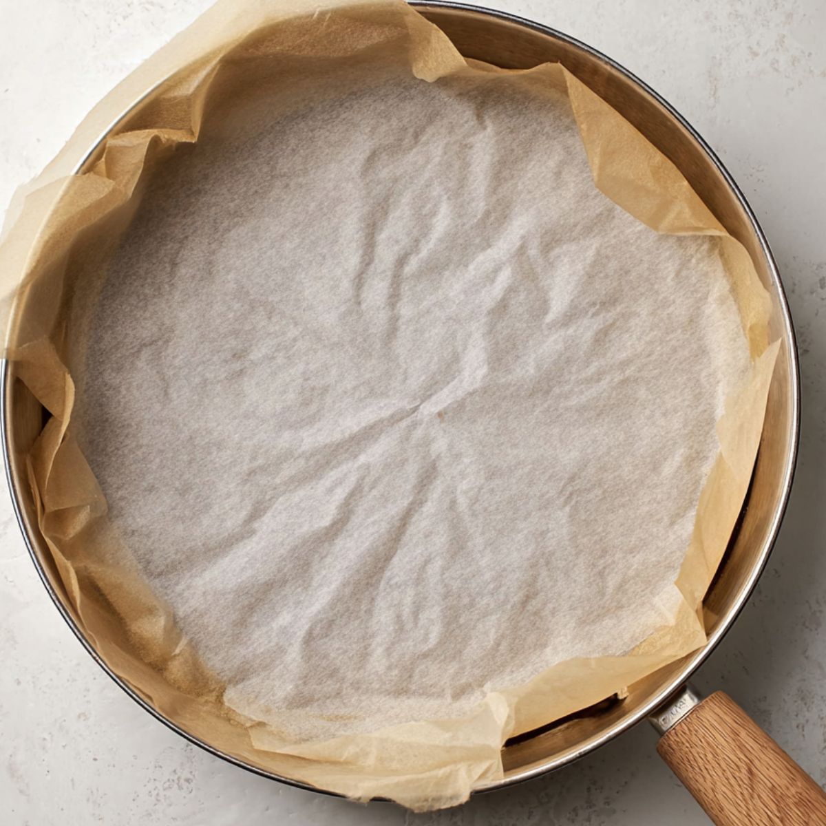 Delicious Poutine Recipe 13 Parchment paper lining a pan, ready for baking to prevent sticking and ensure an easy cleanup.