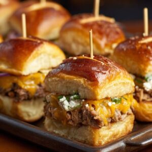 Easy Homemade Sliders Recipe 18 Sliders The completed sliders, served with melted cheese and flavorful fillings, are ready to be enjoyed.