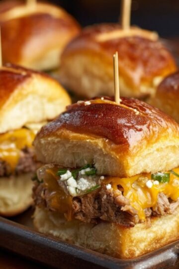 Easy Homemade Sliders Recipe 1 Sliders The completed sliders, served with melted cheese and flavorful fillings, are ready to be enjoyed.