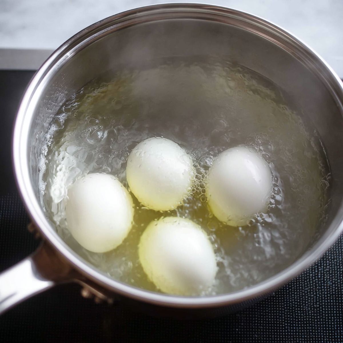 Healthy Southern Potato Salad Recipe 11 Boiling eggs for a potato salad, the perfect addition for a creamy and filling dish